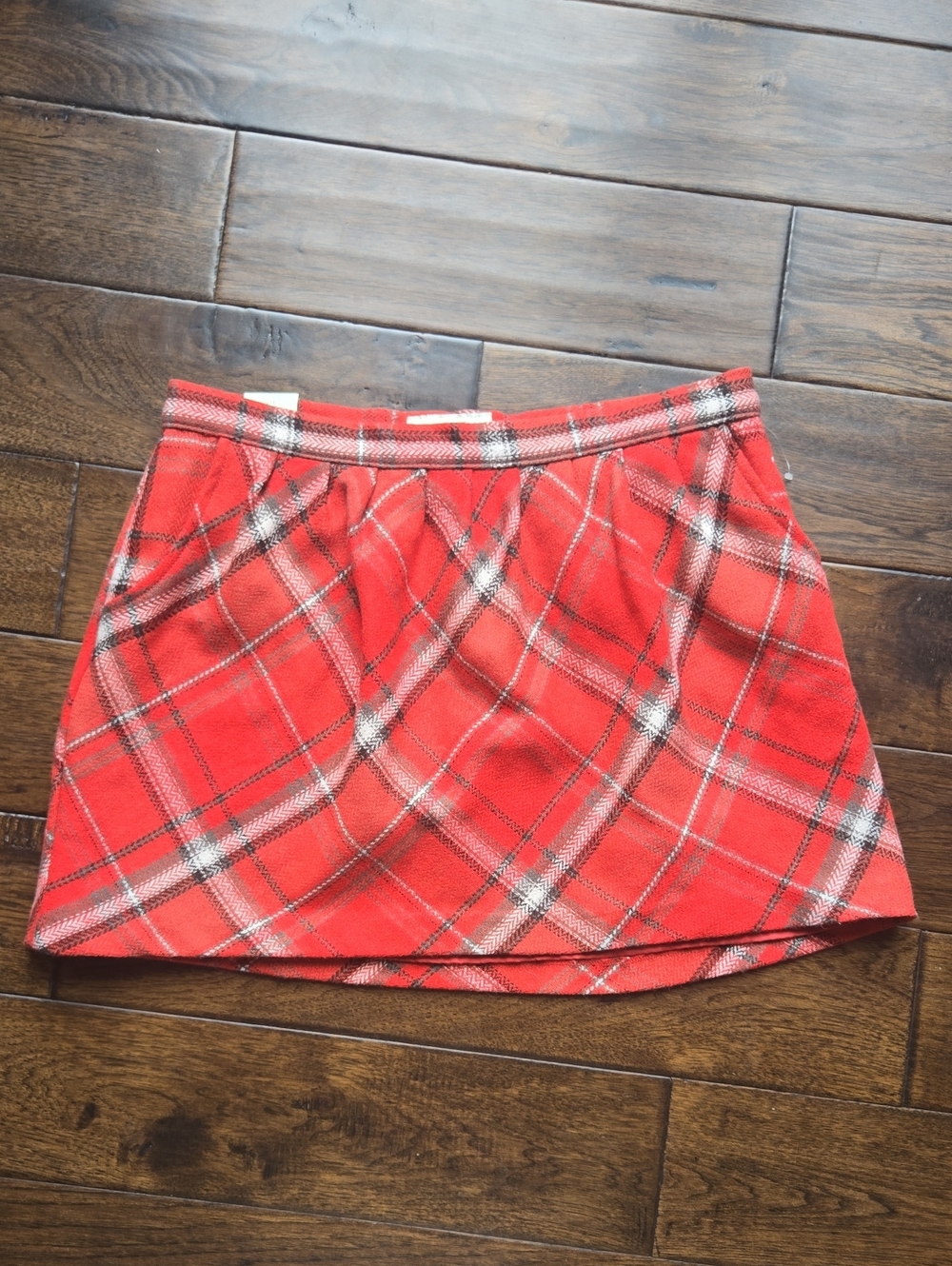 Old Navy Red Plaid Mini Skirt